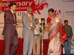 Lighting the lamp – Smt. Padmavathi, VC, JNAFAU